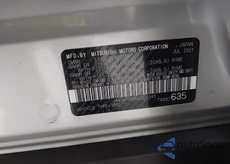 2022 Mitsubishi Outlander Es 2.5 S-Awc z USA, uszkodzony, nr VIN JA4J4TA89NZ028343